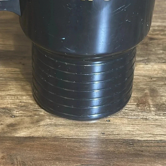 SATURN Automotive Coffee Tea Cup mug with handle double side printed blk/gold - Picture 3 of 9